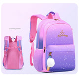 Girl Kids Satchel Primary Embroidery Backpack Gradient Star Moon Mochila