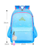 Girl Kids Satchel Primary Embroidery Backpack Gradient Star Moon Mochila