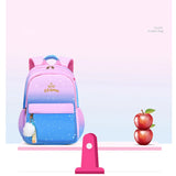 Girl Kids Satchel Primary Embroidery Backpack Gradient Star Moon Mochila