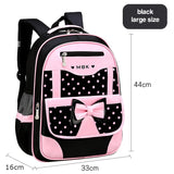 Kids Dot Bow School Backpack Set Primary Schoolbag Satchel Mochila
