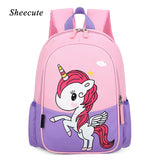 Unicorn Kids School Backpack Waterproof Nylon Girls School Bags