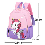 Unicorn Kids School Backpack Waterproof Nylon Girls School Bags
