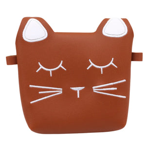 Kids Cat Coin Purse Mini Shoulder Bag Faux Suede