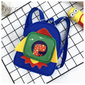 Rocket Dino Backpack for Kids, Kindergarten Schoolbag