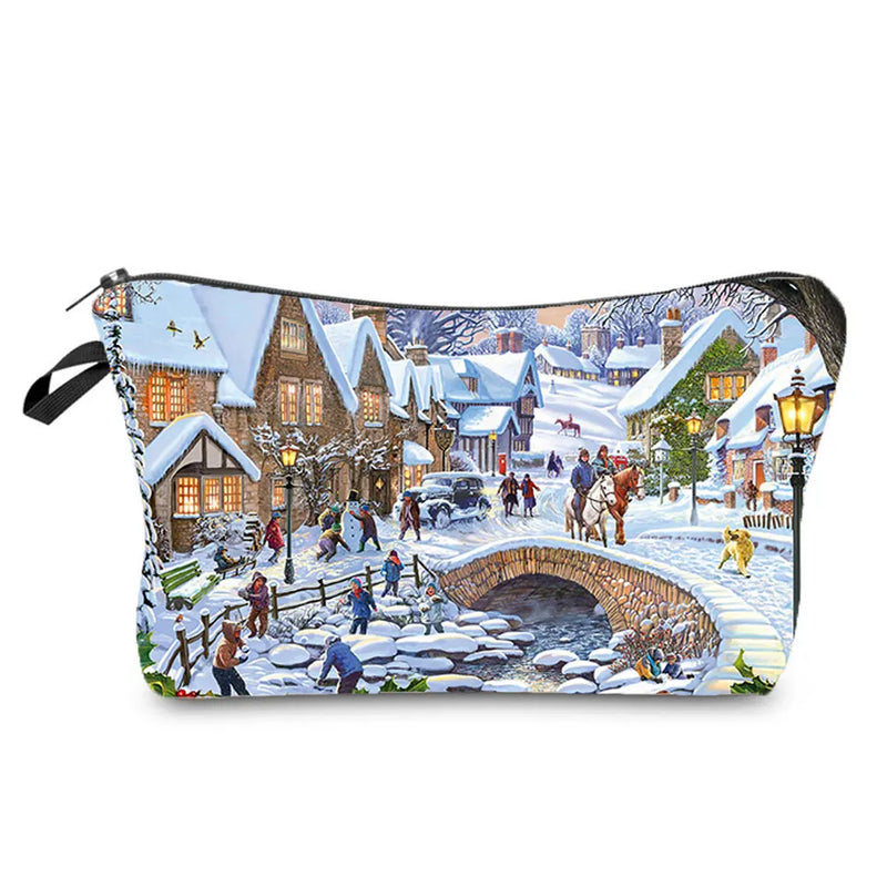 Christmas Makeup Bag Large Capacity Travel Cosmetic Storage