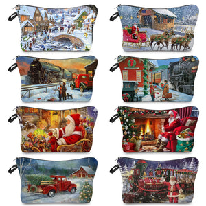 Christmas Makeup Bag Large Capacity Travel Cosmetic Storage