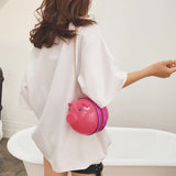 Circular Pig Shoulder Bag 3D Crossbody Women's Handbag