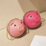 Circular Pig Shoulder Bag 3D Crossbody Women's Handbag
