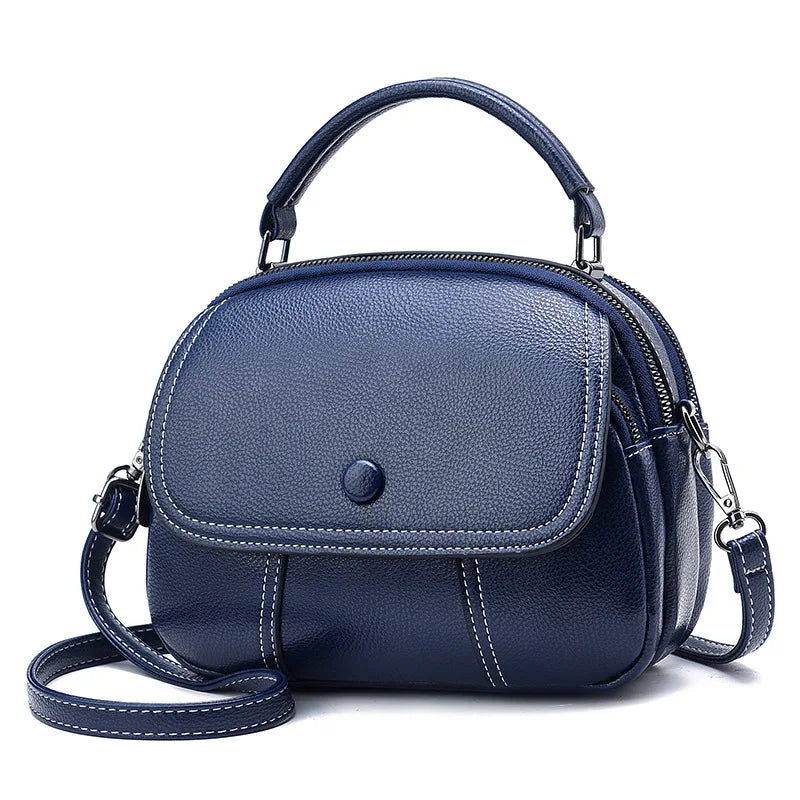 Litchi Pattern Handheld Small Square Bag for Women