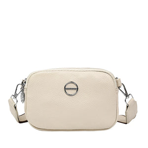 Classic Solid Women's Shoulder Bag Leather Material Messenger Bag