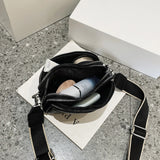 Classic Solid Women's Shoulder Bag Leather Material Messenger Bag