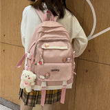 College Student Matching Backpack Large Capacity Lovely Bag
