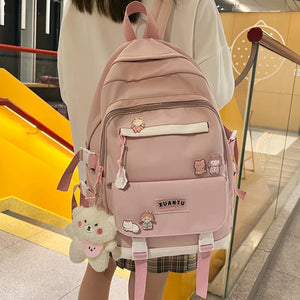 College Student Matching Backpack Large Capacity Lovely Bag