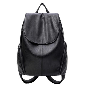 College Wind Schoolbag Leather Style Backpack Woman Tidal Leisure Travel Bag