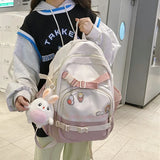 Stylish Buckle Backpack for Teenage Girls
