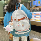 Stylish Buckle Backpack for Teenage Girls