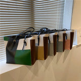 Large-capacity Color-Block Tote Bag for Women
