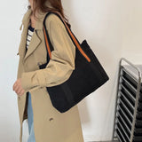 Corduroy Commuting Bag Women Handbag Autumn Winter Tote Bag