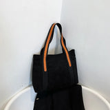 Corduroy Commuting Bag Women Handbag Autumn Winter Tote Bag