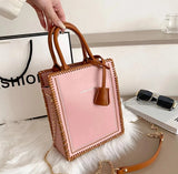 High-Quality Contrast Tote Bag for Women Handbag