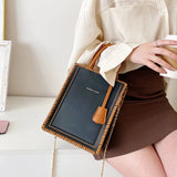 High-Quality Contrast Tote Bag for Women Handbag