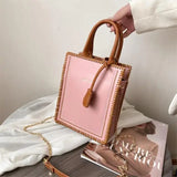 High-Quality Contrast Tote Bag for Women Handbag