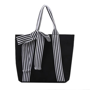 Girls Tote Bags Ladies Canvas Bag All-match Small Fresh Bow Handbags