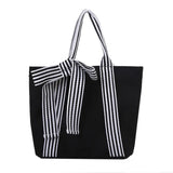 Girls Tote Bags Ladies Canvas Bag All-match Small Fresh Bow Handbags
