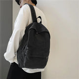 Canvas Green Laptop Student Bag Women Men College Bag Female Backpack