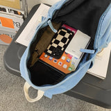 Canvas Laptop Student Bag Women Men College Bag Travel Backpack