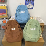 Canvas Laptop Student Bag Women Men College Bag Travel Backpack