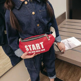 Kids Girl Letter Waist Fanny Pack PU Leather Travel Bum Bag