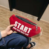 Kids Girl Letter Waist Fanny Pack PU Leather Travel Bum Bag
