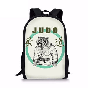 JUDO Pattern Backpack for Teens Boys Girls School Supplies