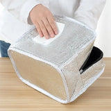 Waterproof Nylon Portable Zipper Thermal Lunch Bag For Women