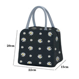Waterproof Nylon Portable Zipper Thermal Lunch Bag For Women