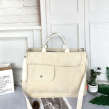 Corduroy Messenger Bag Large-capacity Handbag