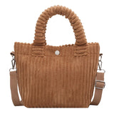 Corduroy Women Bag Soft Handbags Totes Casual Female Crossbody Tote Bags