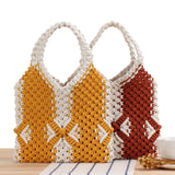 Mori Style Cotton String Woven Handbag Net Beach Straw Bag