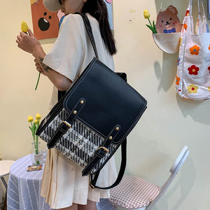 Women Backpack Female Travel Bag Schoolbag Teenage Girls Solid Bookbag