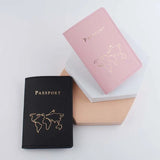 World Map Lover Couple Wedding Passport Cover Case Set