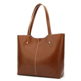 Cow Leather Ladies Shoulder Bags Big Women Leather Handbags