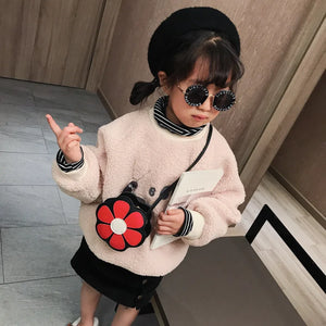 Petal Pattern Mini Shoulder Bag Travel Coin Purse for Women