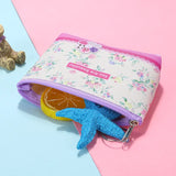 Floral Small Bag Earphone Key Coin Women's Wallet