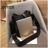 Crocodile Leather Ladies Bucket Shoulder Bag Large Capacity PU Leather Ladies Ha