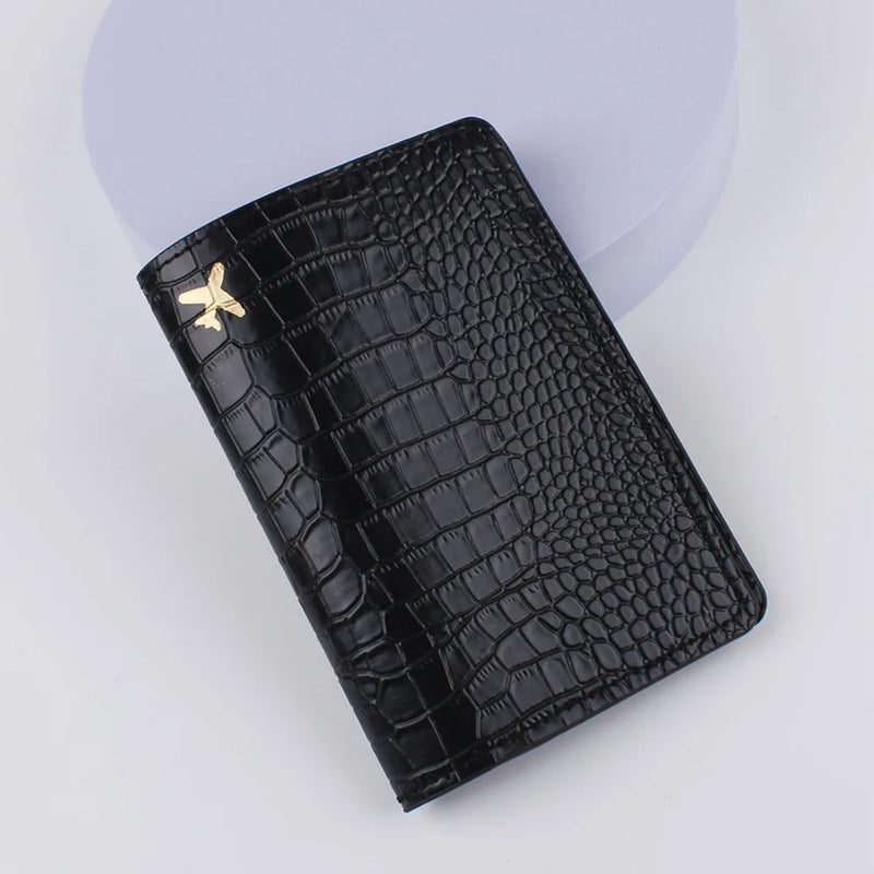 Crocodile Pattern Airplane Passport Cover Letter Women Men Travel