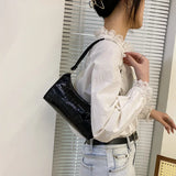 Crocodile Print Shoulder Bag Purse Handbag for Women