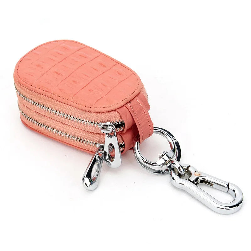 Crocodile Pattern Double Zippers Multifunctions Wallets Purses