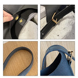 Women's Soft PU Leather Crossbody Bucket Bag