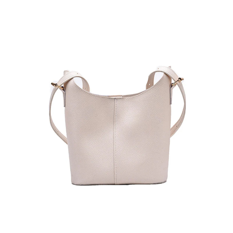 Women's Soft PU Leather Crossbody Bucket Bag